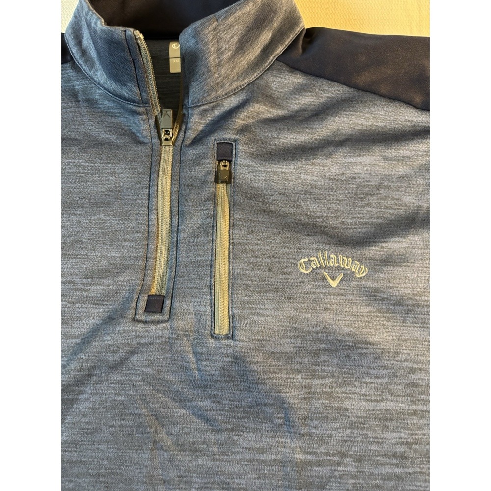 Callaway Golf 1/4 Zip Pullover Mens XXL Gray Long Sleeve Sweat Shirt Activewear - Picture 3 of 16